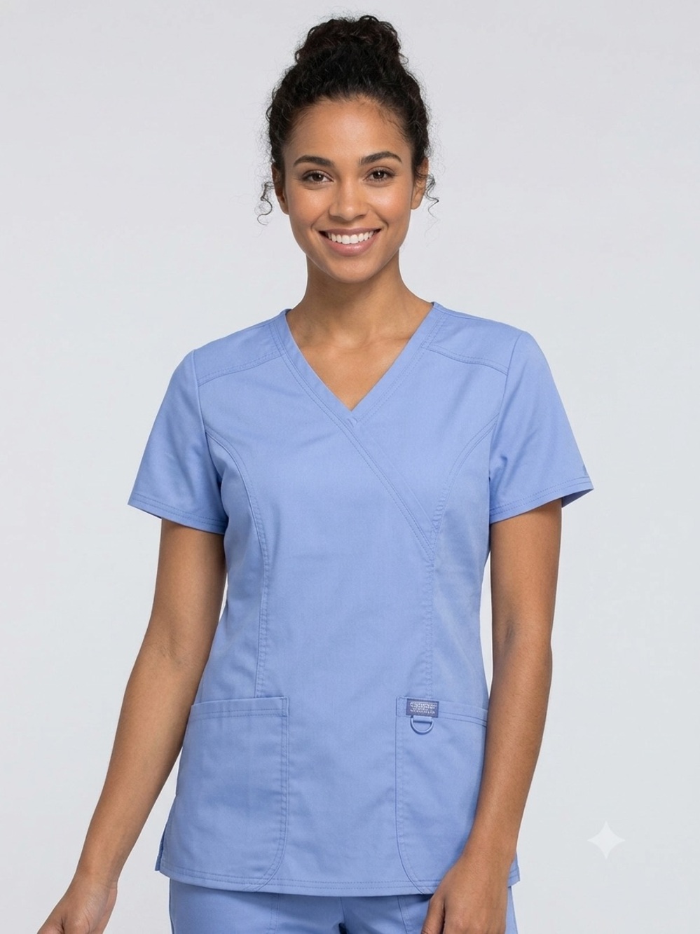 Cherokee Women's Blue V-Neck Scrub Top